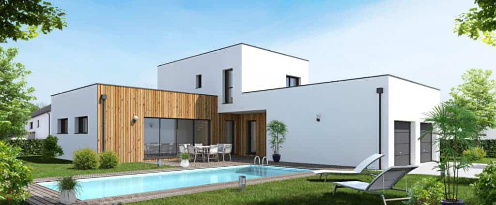 maison design avec piscine dans le 35, par Maisons MTB