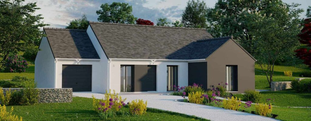 maison de plain-pied avec garage et toit noir dans l'Oise, par Maisons Pierre
