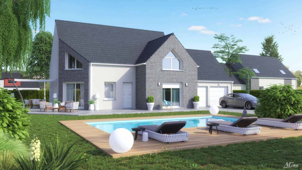 maison avec piscine et double garage dans l'Essonne, par le Pavillon Français