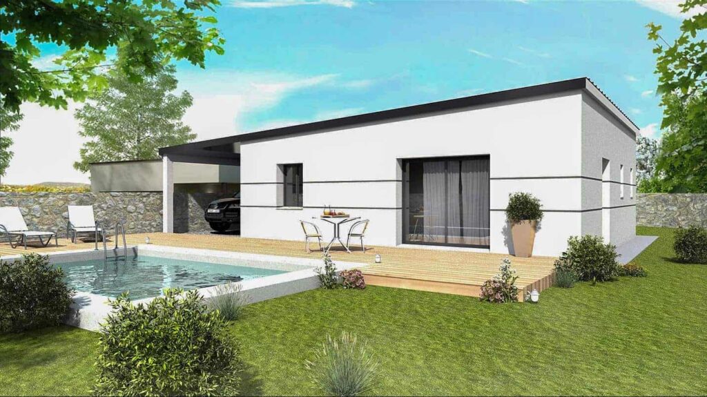 maison classique de plain-pied avec piscine dans le Lot-et-Garonne, par GER Constructeur