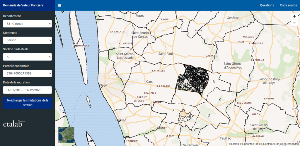 Historique des ventes de terrains en Gironde 33