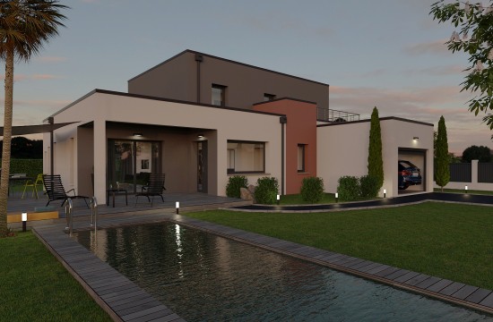 grande maison contemporaine avec piscine dans le Tarn-et-Garonne, par Villas et Maisons de France