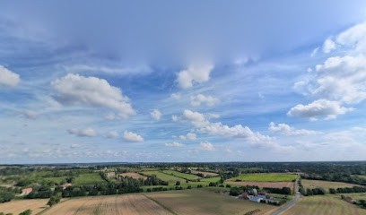 vue sur la commune de la Meauffe, dans le département de la Manche (50)